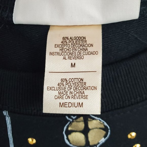 MCCC Sportswear Women's Black French Terry Holiday Graphic Sweatshirt Medium - Picture 7 of 11